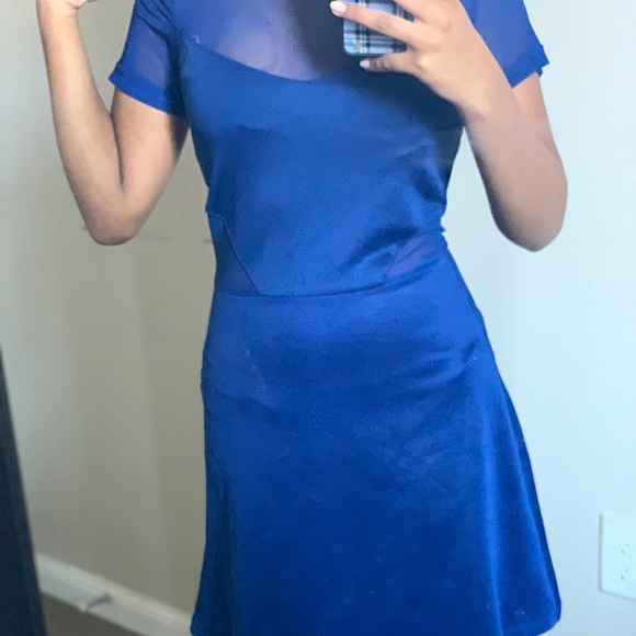 H&M blue fit and flair dress - Picture 4 of 4
